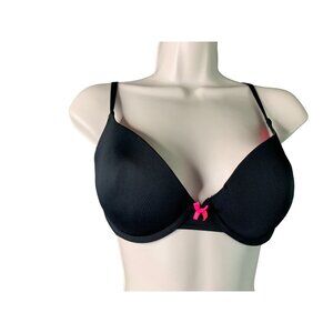 Xhilaration Womens Size 36D Black Padded Bra Tshirt Push Up Bra